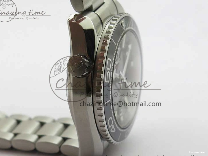 0109 Planet Ocean 39.5mm Black Ceramic Bezel SS VSF 1:1 Best Edition Black Dial on SS Bracelet A Stretchable 7890